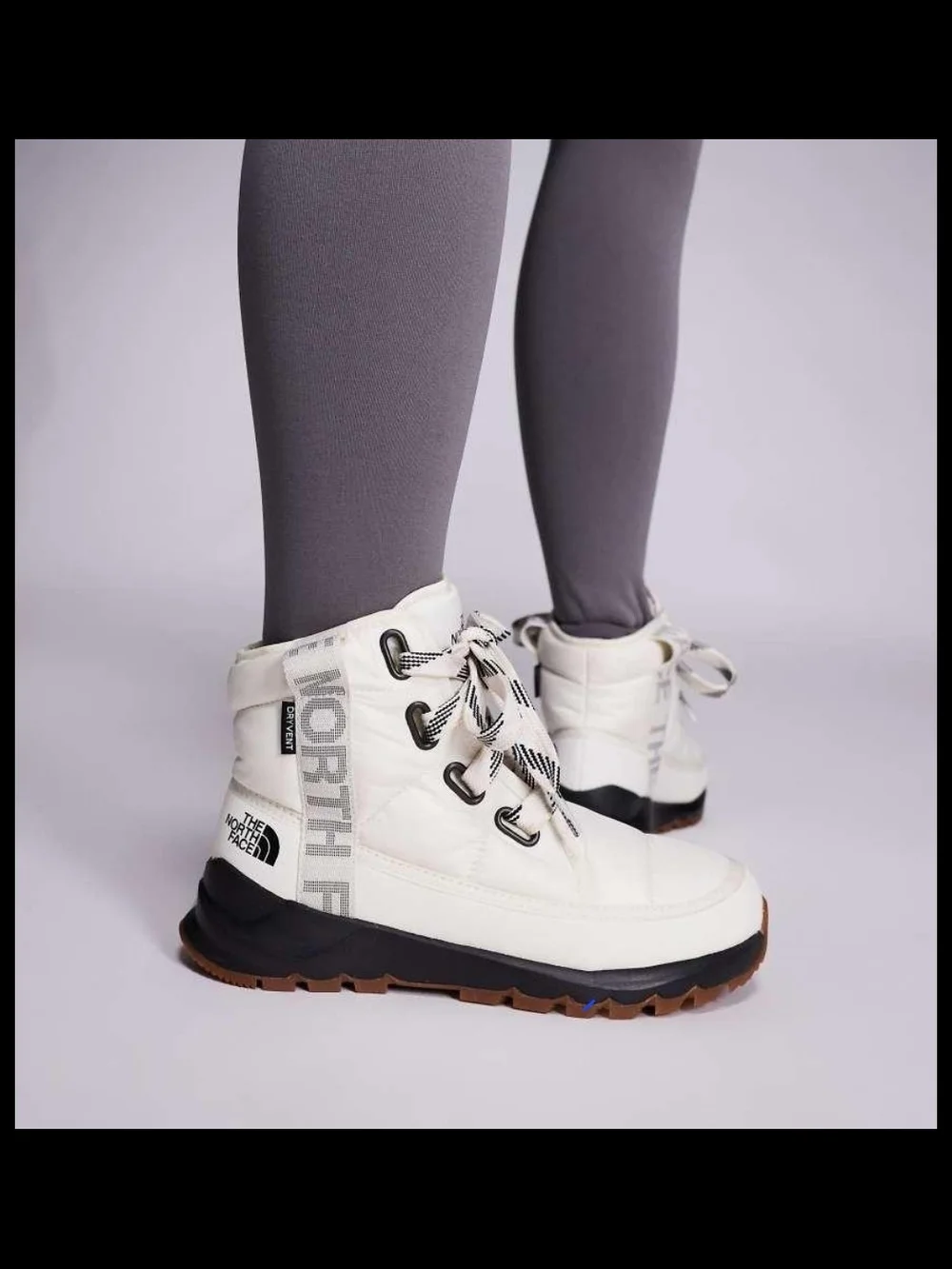 The North Face Women's Cream Lace-Up Winter Boot